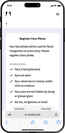 Explanation of Facial Photo Registration.